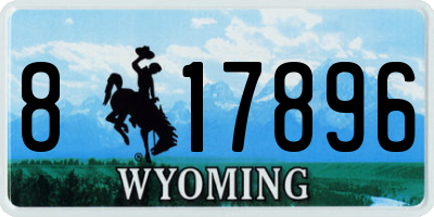 WY license plate 817896