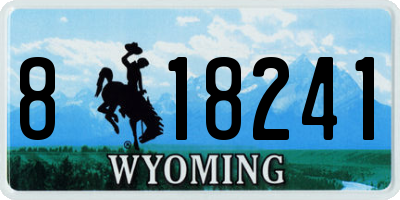 WY license plate 818241