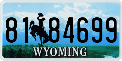 WY license plate 8184699