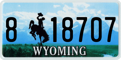 WY license plate 818707