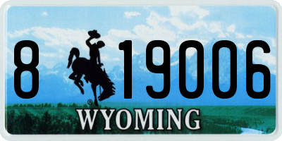 WY license plate 819006