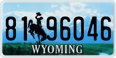 WY license plate 8196046