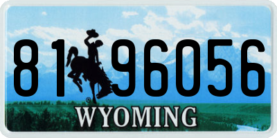 WY license plate 8196056