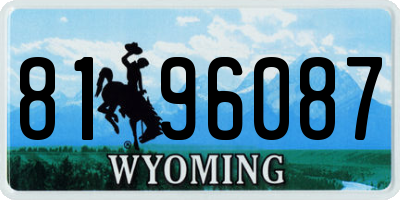 WY license plate 8196087