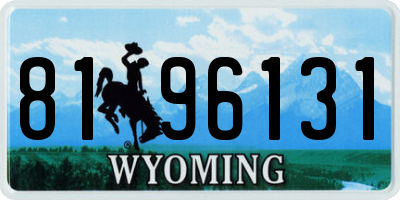 WY license plate 8196131