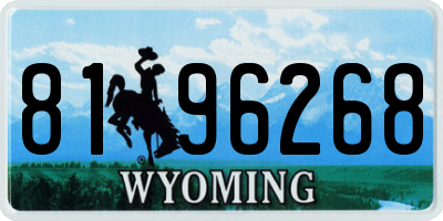 WY license plate 8196268