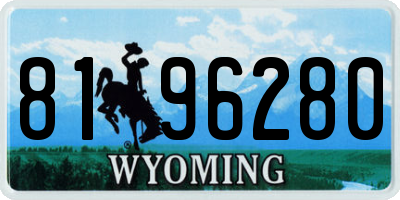 WY license plate 8196280