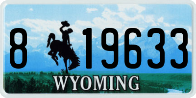 WY license plate 819633