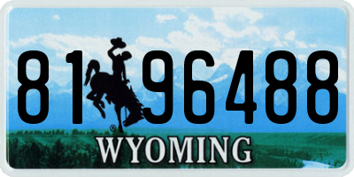 WY license plate 8196488
