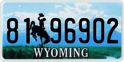 WY license plate 8196902