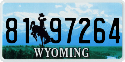 WY license plate 8197264