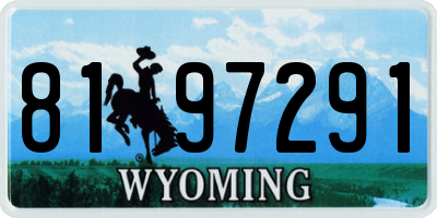 WY license plate 8197291