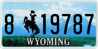 WY license plate 819787