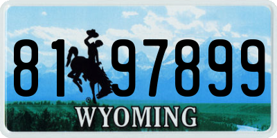 WY license plate 8197899
