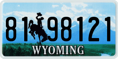WY license plate 8198121
