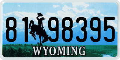 WY license plate 8198395