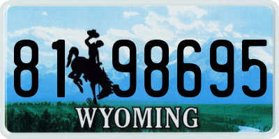 WY license plate 8198695