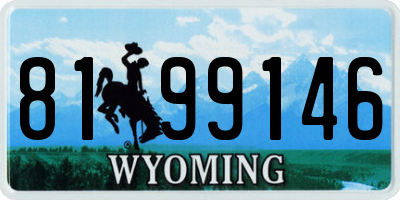 WY license plate 8199146