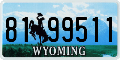 WY license plate 8199511