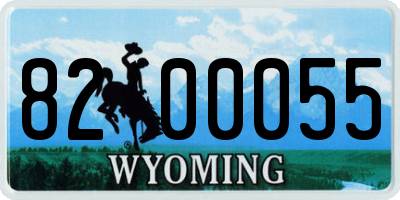 WY license plate 8200055