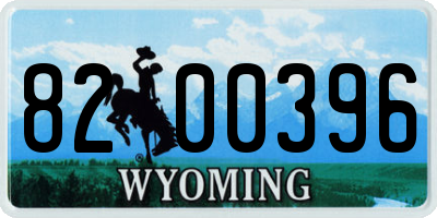 WY license plate 8200396
