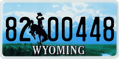 WY license plate 8200448
