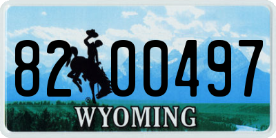 WY license plate 8200497