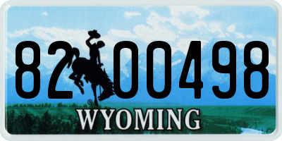 WY license plate 8200498