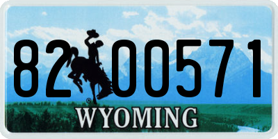 WY license plate 8200571