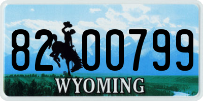 WY license plate 8200799