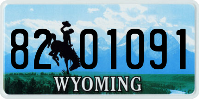 WY license plate 8201091