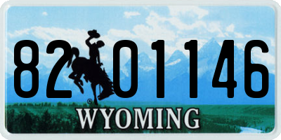 WY license plate 8201146