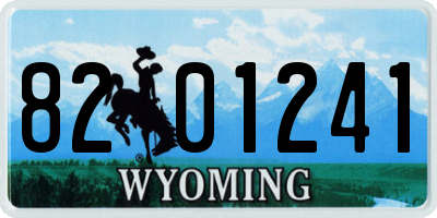 WY license plate 8201241