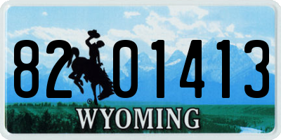WY license plate 8201413