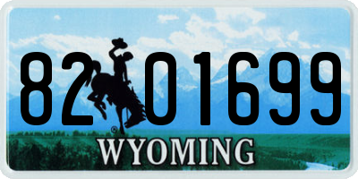 WY license plate 8201699
