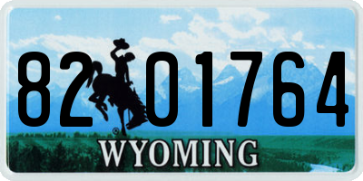 WY license plate 8201764