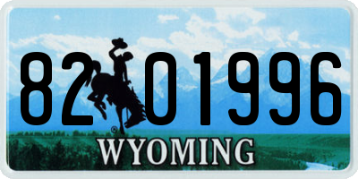 WY license plate 8201996