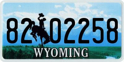 WY license plate 8202258