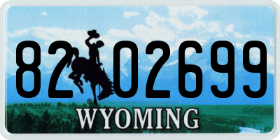 WY license plate 8202699