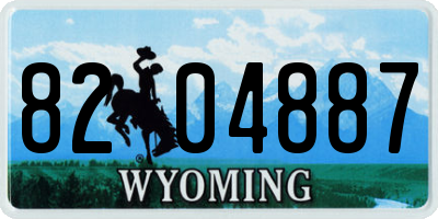 WY license plate 8204887
