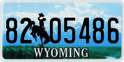 WY license plate 8205486