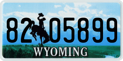 WY license plate 8205899