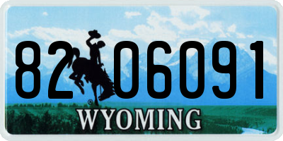WY license plate 8206091
