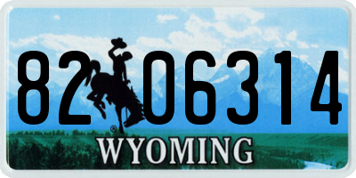 WY license plate 8206314