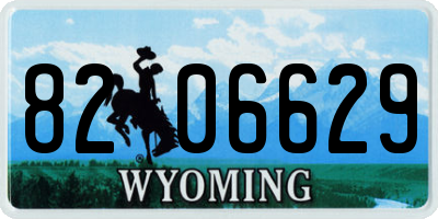 WY license plate 8206629