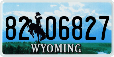WY license plate 8206827