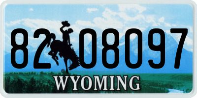 WY license plate 8208097