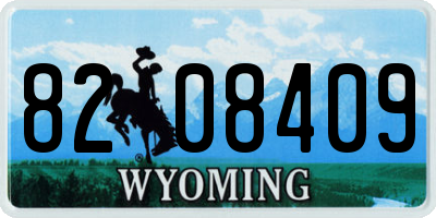 WY license plate 8208409