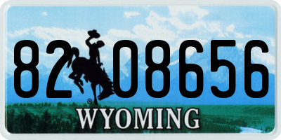 WY license plate 8208656