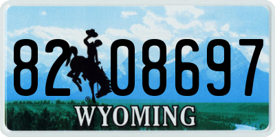 WY license plate 8208697